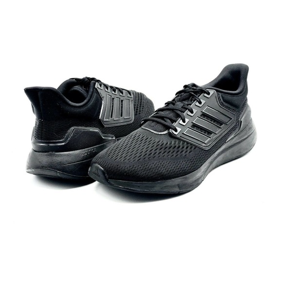 Adidas Men's EQ21 Run Athletic Sneaker Black Trainer Running Gym Training H00521 - Picture 6 of 7